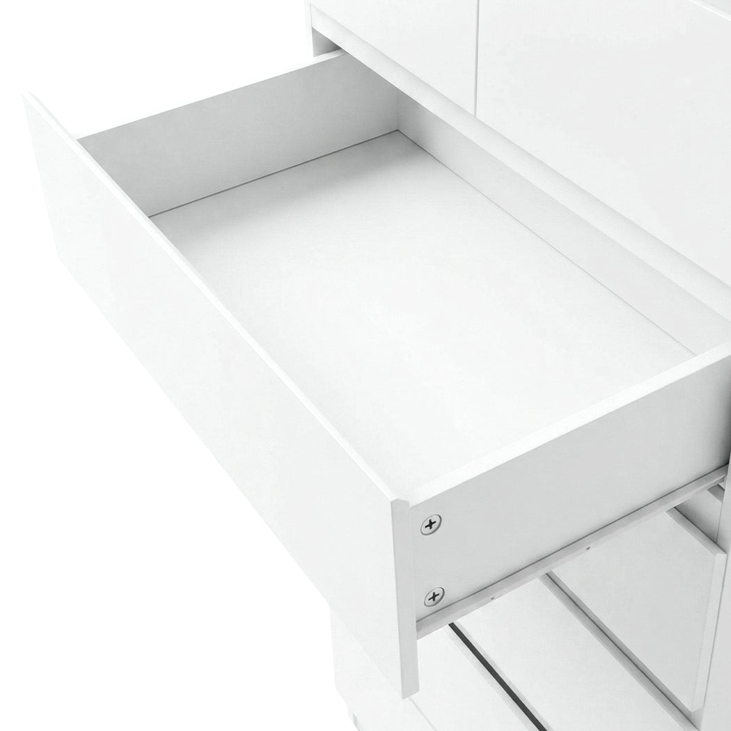 Levede Tall Storage Cabinet 7 Drawer Dresser Bedroom Storage Cupboard Tallboy-2061251857237544963