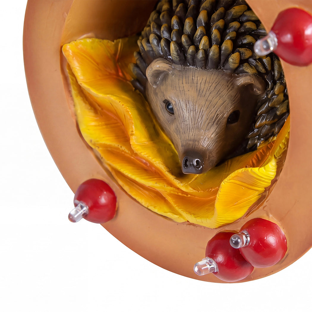 Emitto Hedgehog Solar Garden Statue Light Outdoor Ornament Hand Painted Decor-2072893539922087939