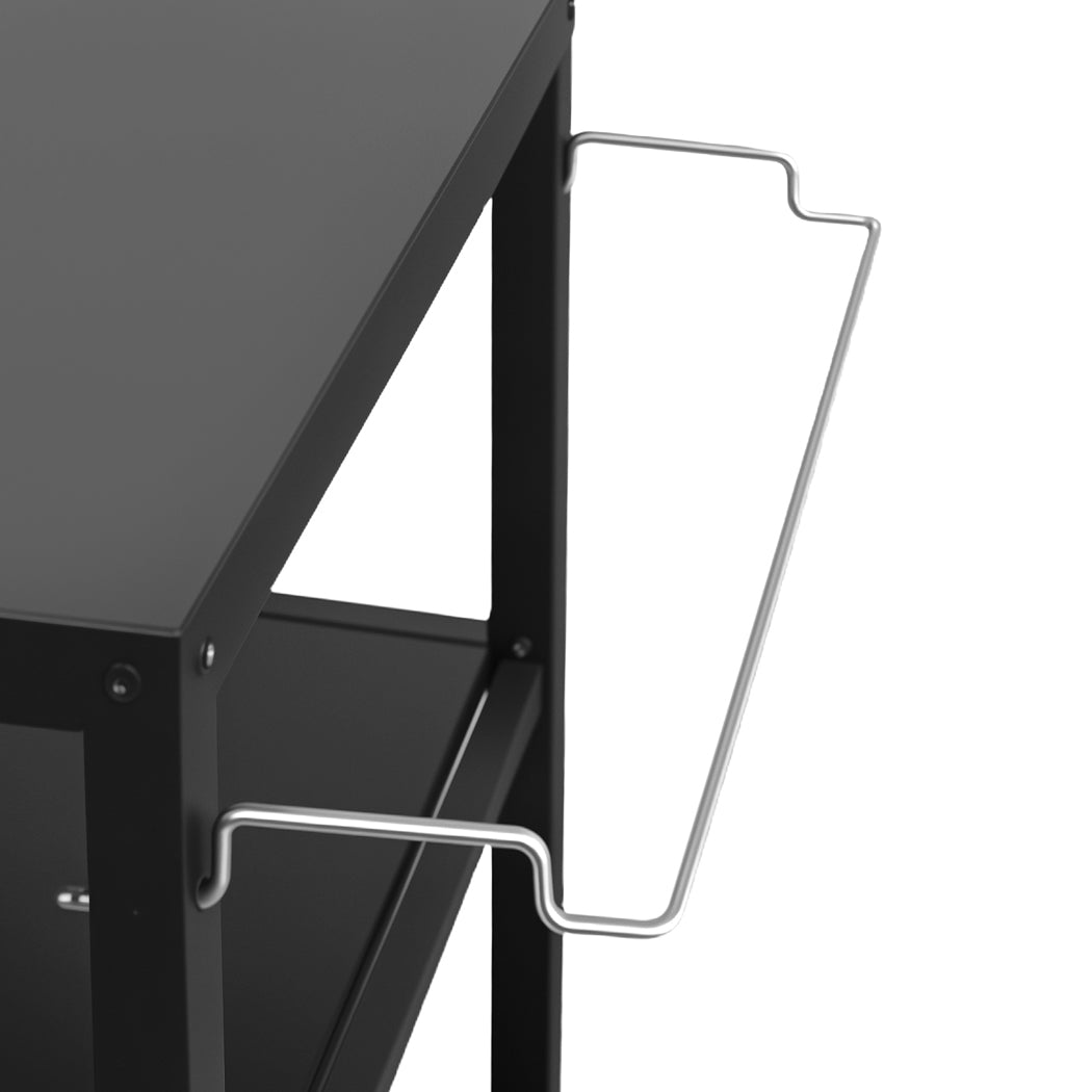 Levede Outdoor Kitchen Cart 3 Tier BBQ Grill Cart Mobile Patio Serving Trolley-2050059021565693955