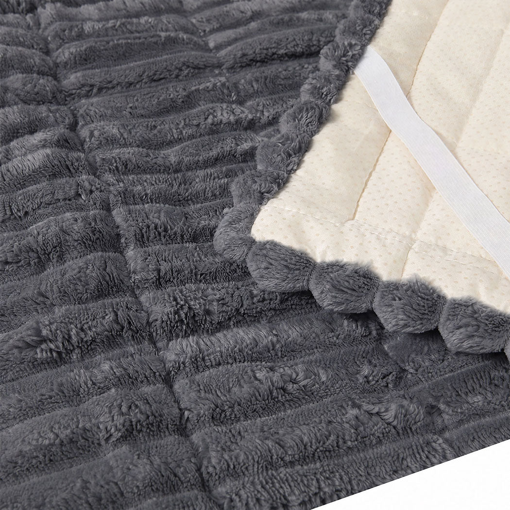 Marlow Sofa Cover  Lounge Plush Pet Couch Cover Non-Slip Dark Grey 70x180cm-2072893569315770371