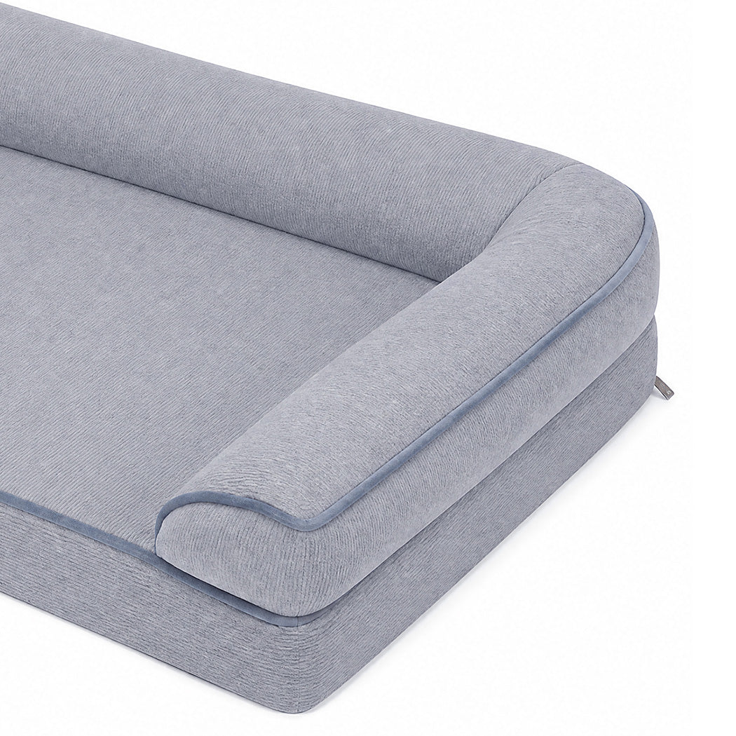 Pawz Cooling Orthopedic Dog Bed Waterproof Lining Washable Memory Foam Grey XL-2072893573677846531