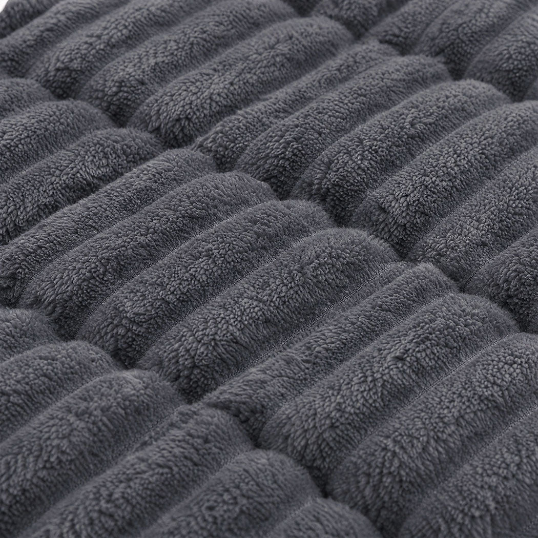Marlow Sofa Cover  Lounge Plush Pet Couch Cover Non-Slip Dark Grey 70x180cm-2072893569315770372