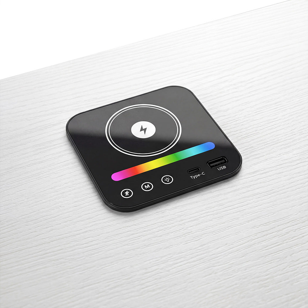Levede Smart Bedside Table RGB Motion Sensor Charging Nightstand Bedroom Modern-2050056780293214212