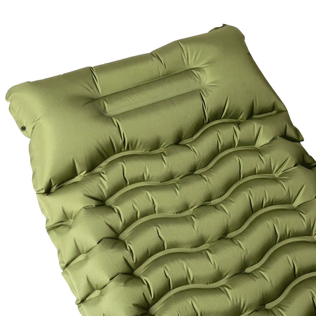Mountview Camping Sleeping Pad Ultralight Inflatable Mattress Bed Pillow Hiking-2050059023172112388