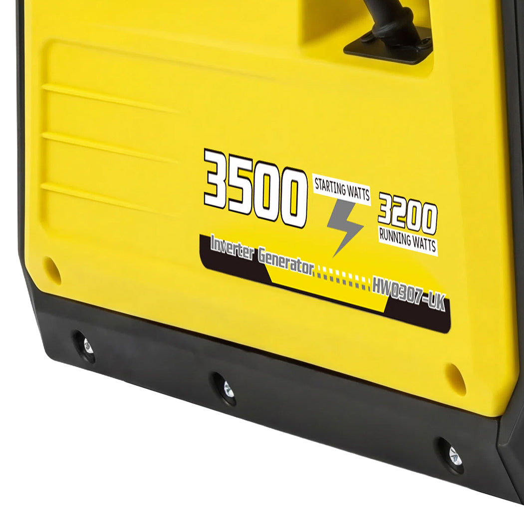 Traderight 3500W Petrol Inverter Generator Portable Silent Pure Sine Wave Power-2050056775461376005