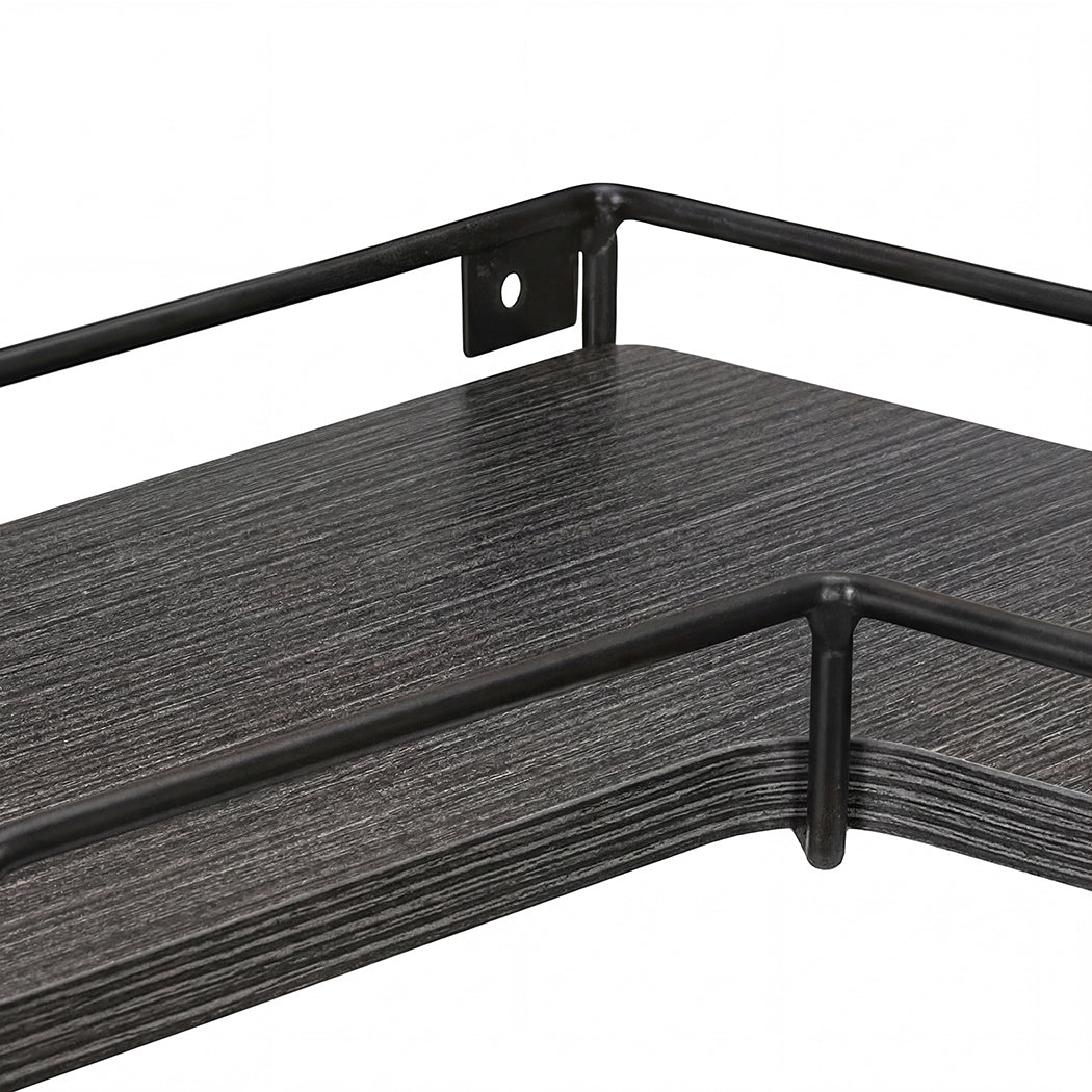 Levede Floating Shelves 2Pcs DIY Corner Wall Shelf Storage Display Rack Bedroom-2050059024489123845