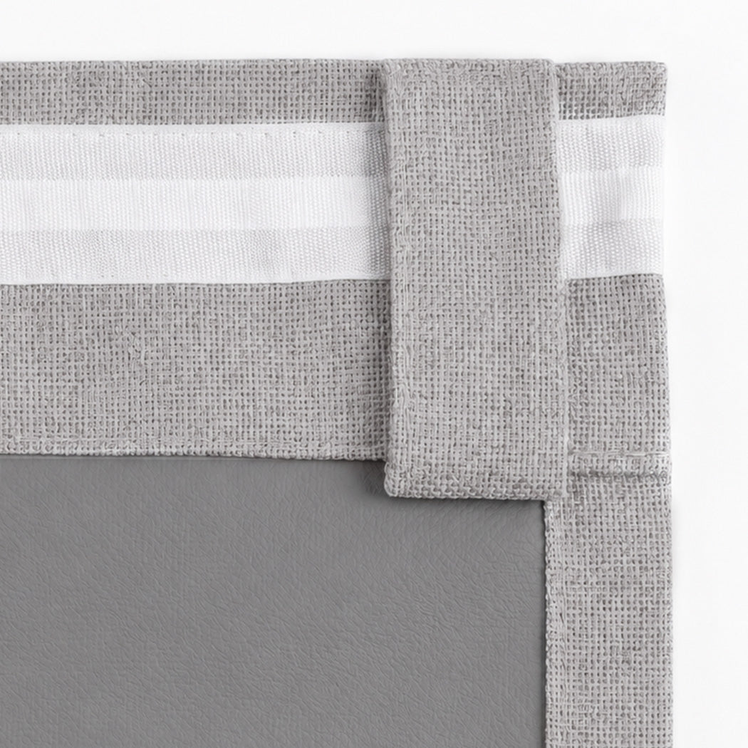 Marlow Blackout Curtains 2 Panels Thermal Linen Look Blockout Drapes 180 x 230cm-2072893565524119557