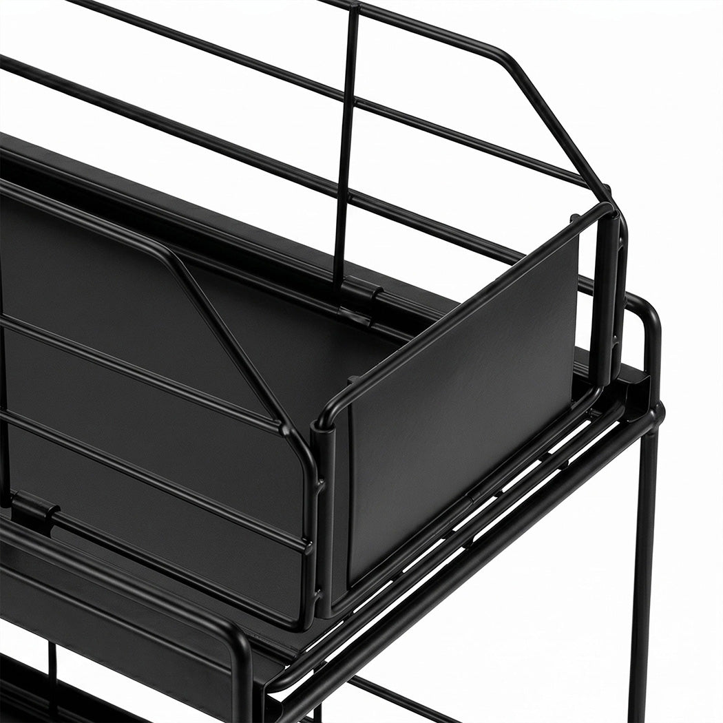 Toque 2 Tier Pull Out Cabinet Organizer Sliding Kitchen Storage Rack Under Sink-2050059016155041797