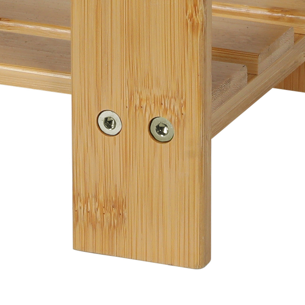 Levede Bamboo Step Stool Small Bedside Stool Non-Slip Footrest Storage Chair-2050056760038920197