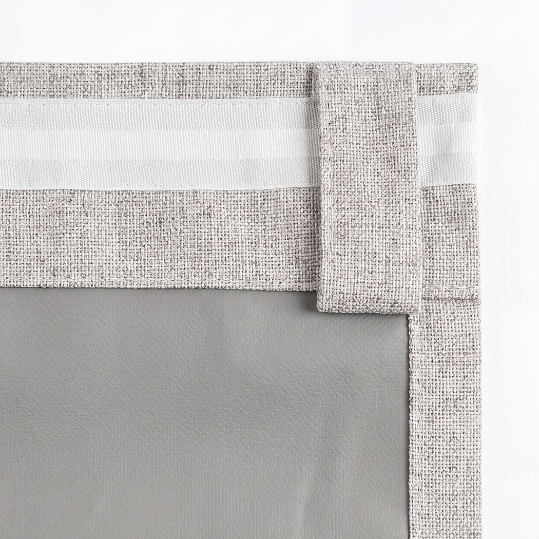 Marlow 100% Blackout Curtain 2-Panel Thermal Linen Look Curtain Draperies Window-2072893566287482885