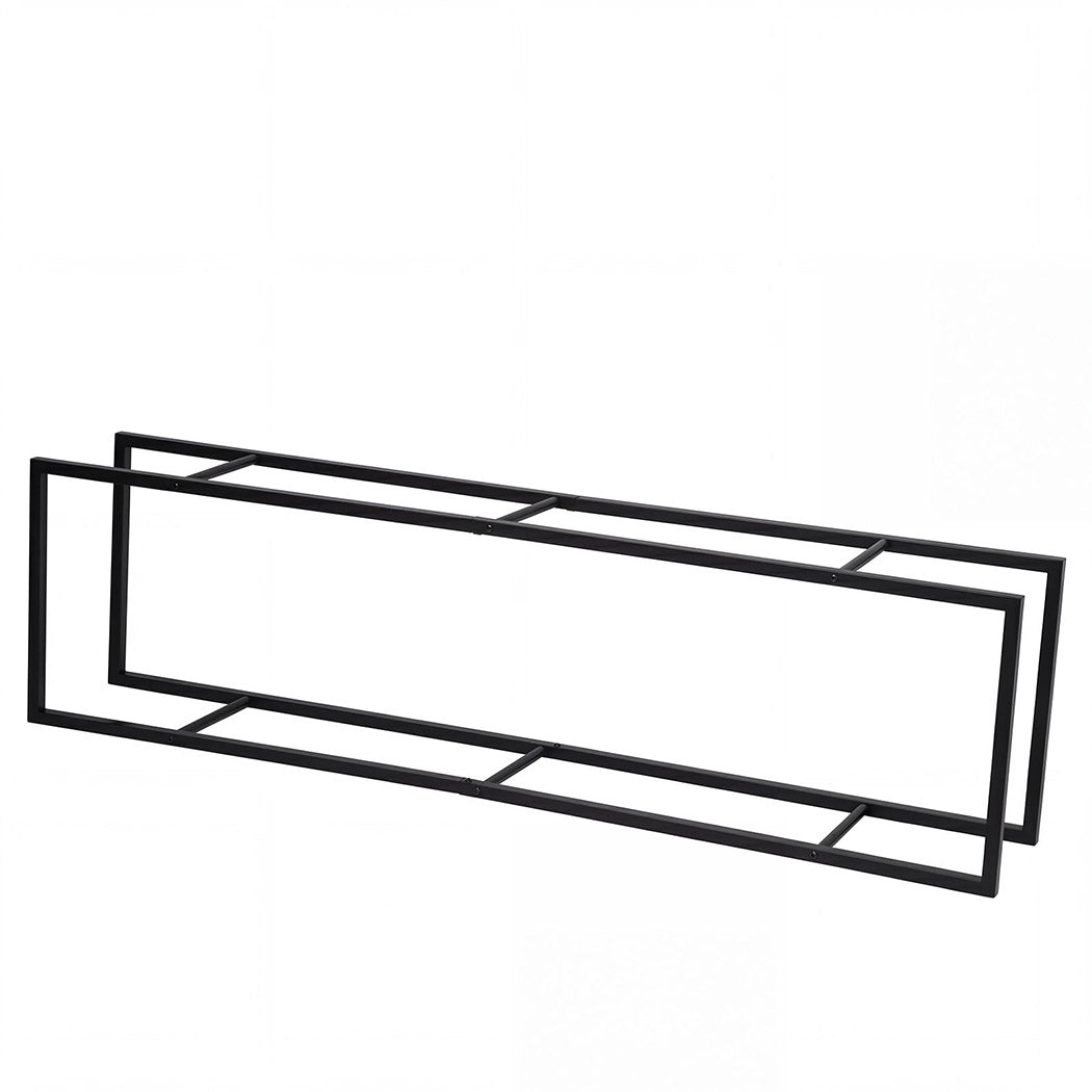 Levede Firewood Rack Steel Outdoor Storage Log Holder Fireplace 40 x 25 x 150cm-2072893555260657669