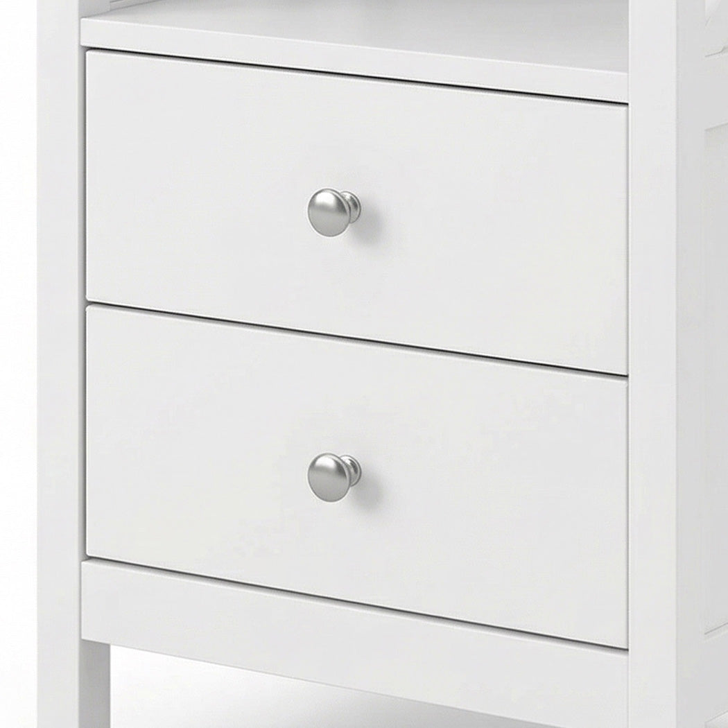 Levede Bedside Table Nightstand Side End Table 2 Drawers Storage Bedroom Cabinet-2050056781207572485