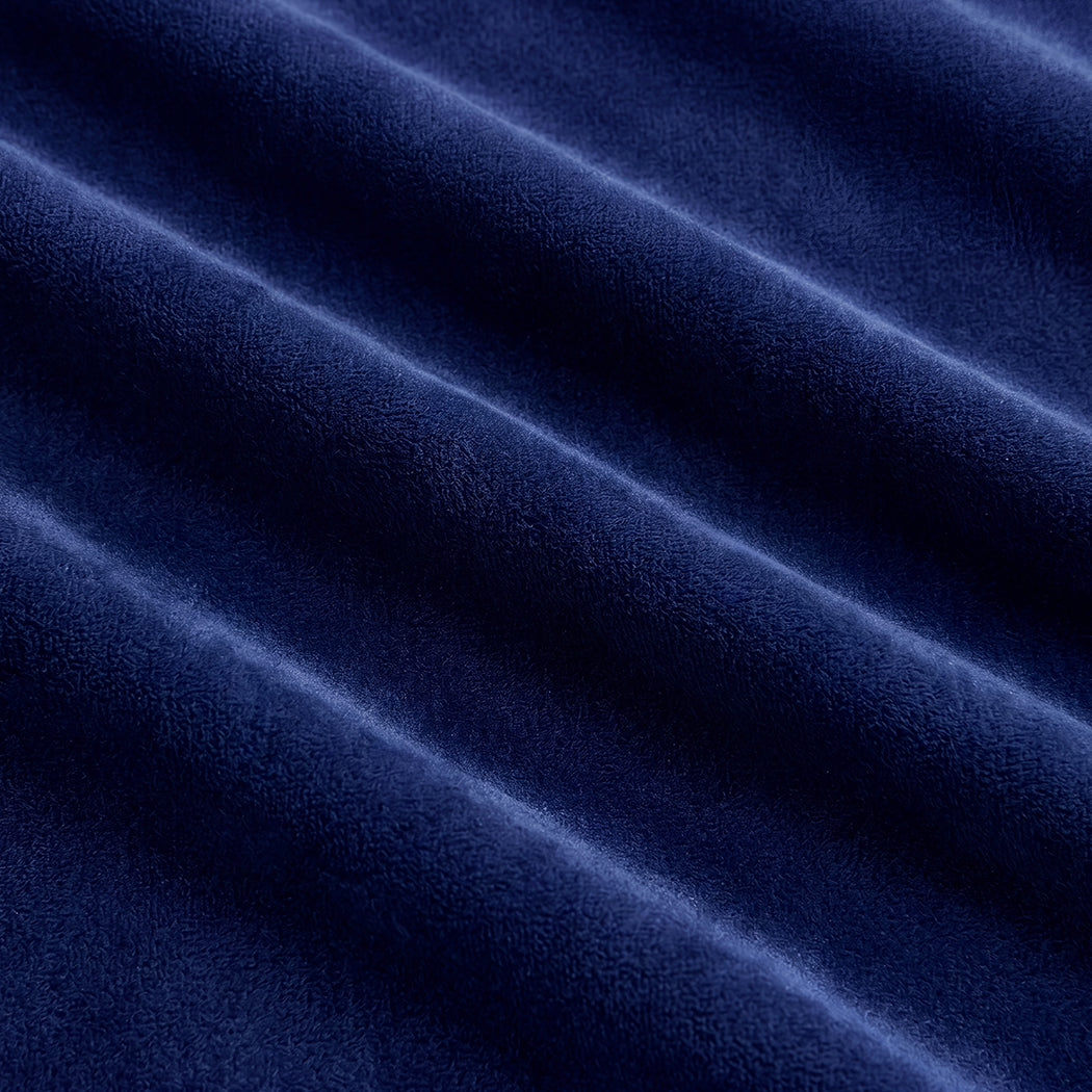 Marlow Thick Thermal Blackout Curtains Velvet 46x54 Inch Eyelet Ring Top Blue-2072893568934088709