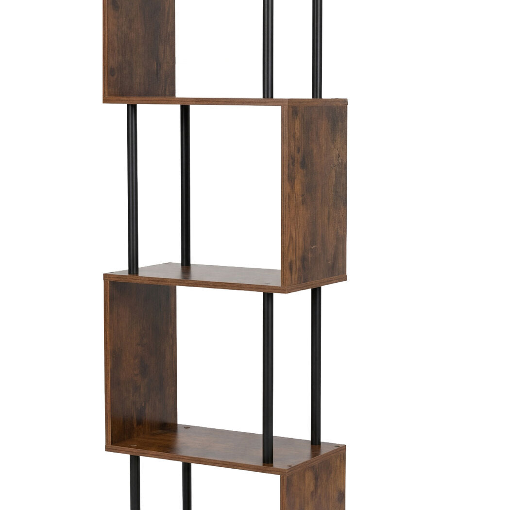 Levede Bookshelf 5 Tier Display Shelf Bookcase Storage Rack S-Shaped Anti-Tip-2050056772479225861