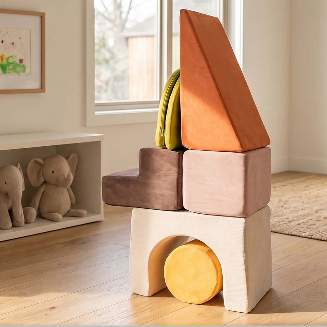 Bopeep Kids Climbing Foam Blocks Playset 7Pcs Toddler Soft Couch Crawl Play Toys-2061251864598548486