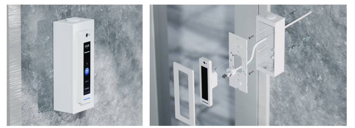Ubiquiti White Junction Box for UniFi Pro Access Readers Flat Surface Mounting