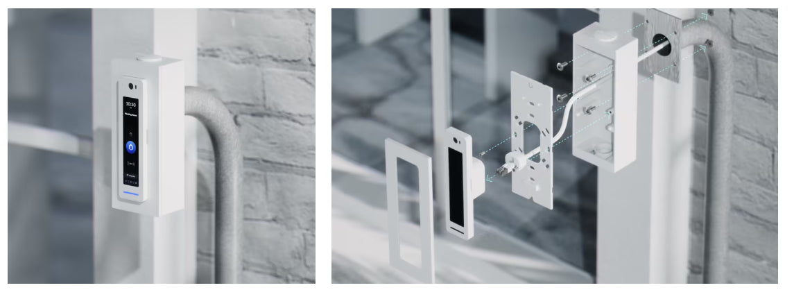 Ubiquiti White Junction Box for UniFi Pro Access Readers Flat Surface Mounting