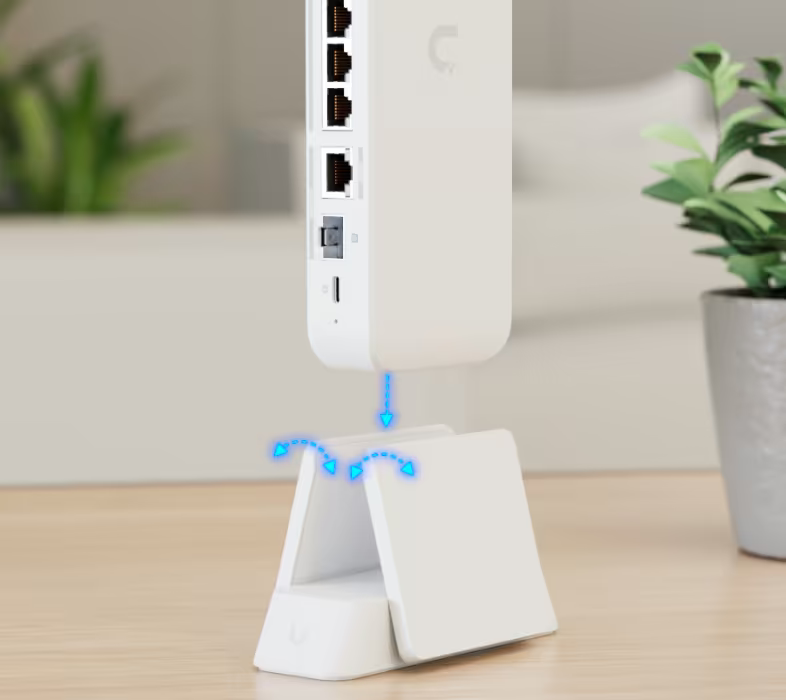Ubiquiti Universal Table Stand Weighted Stand with Adjustable Clamp That Keeps Non Rack UniFi Devices Upright on Flat Surfaces