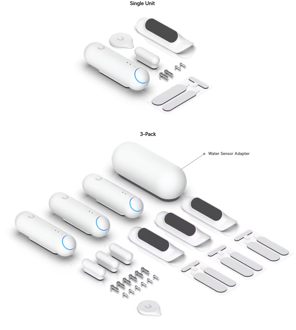 Ubiquiti UniFi Protect Smart Sensor Single Pack Battery Powered Multi Sensor for Motion Detection