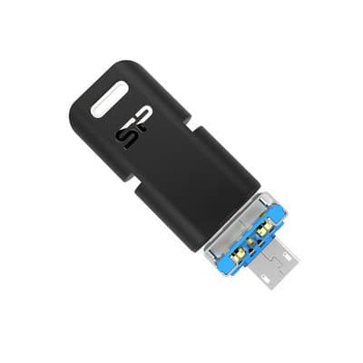 Silicon Power C50 64GB OTG Mobile Flash Drive with Triple Connectors