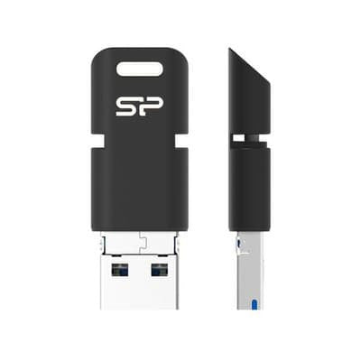 Silicon Power C50 64GB OTG Mobile Flash Drive with Triple Connectors