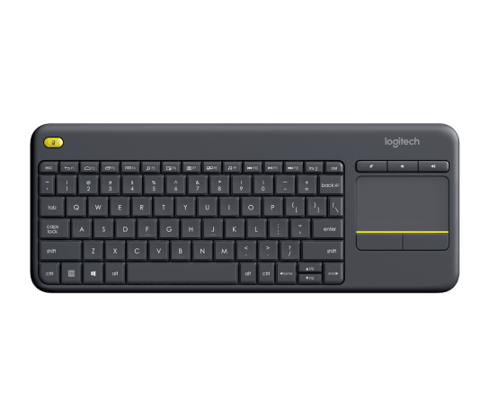 Logitech K400 Plus Wireless Media Keyboard with Touchpad and USB Receiver