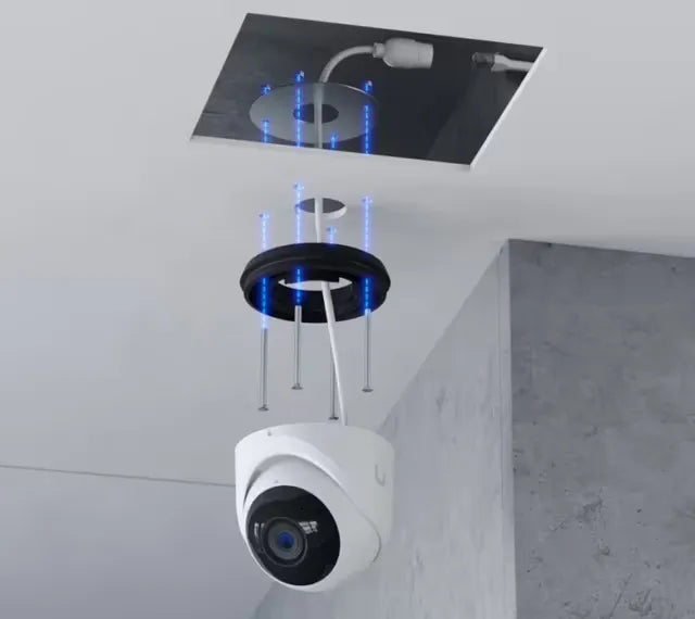 Ubiquiti G6 Turret White All Weather Tamper Resistant 4K PoE Camera with 8MP Sensor and 3 Axis Manual Adjustment