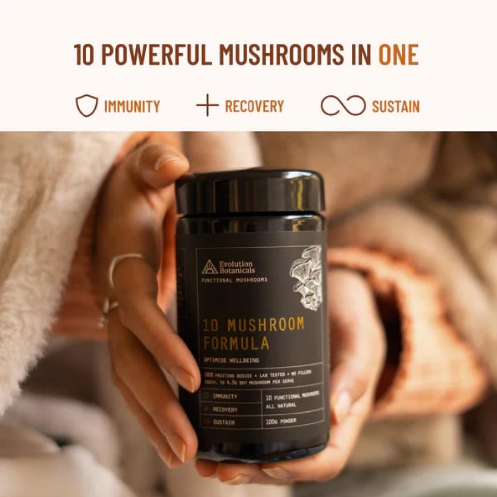 Evolution Botanicals 10 Mushroom Formula Optimise Wellbeing