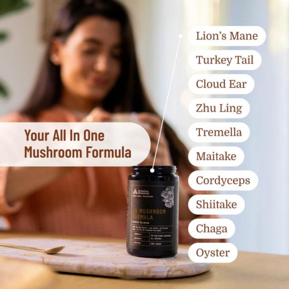 Evolution Botanicals 10 Mushroom Formula Optimise Wellbeing