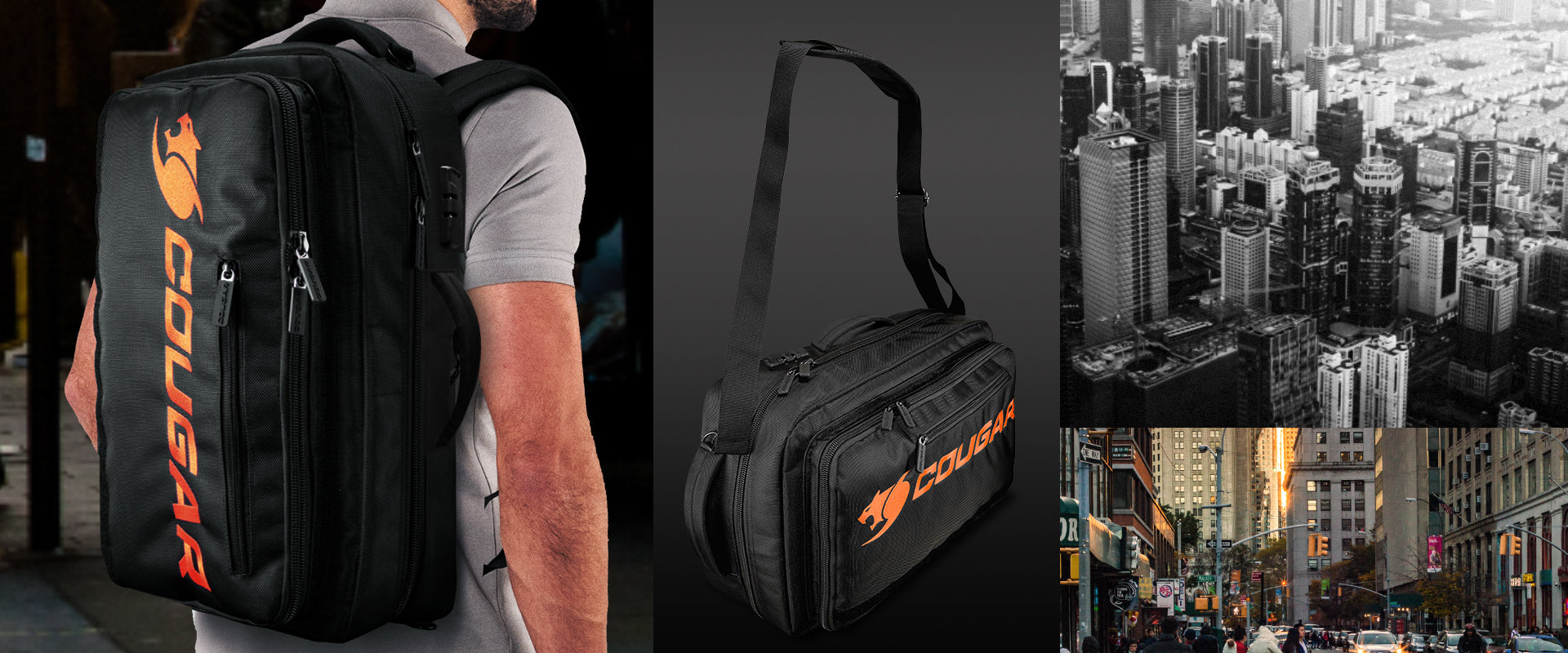 Cougar Fortress Gaming Backpack with Shockproof Laptop Protection