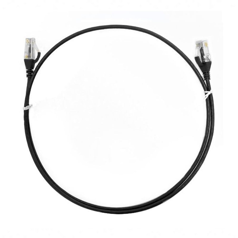 8ware CAT6 Ultra Thin Slim 15m Black Premium RJ45 Ethernet Patch Cable