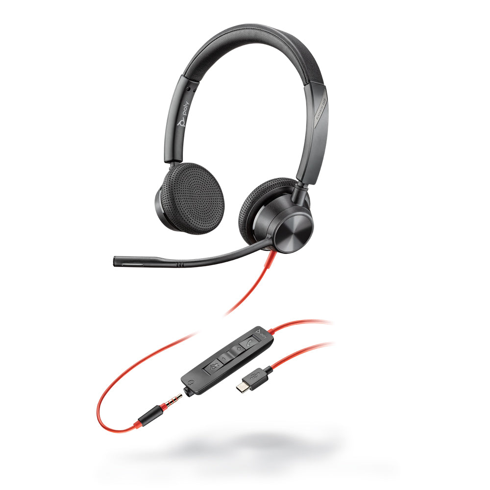 Poly Blackwire 3325 UC Stereo Corded Headset USB-C 3.5mm