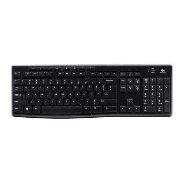 Logitech Full-Size Wireless Keyboard with Unifying Receiver and Hot Keys