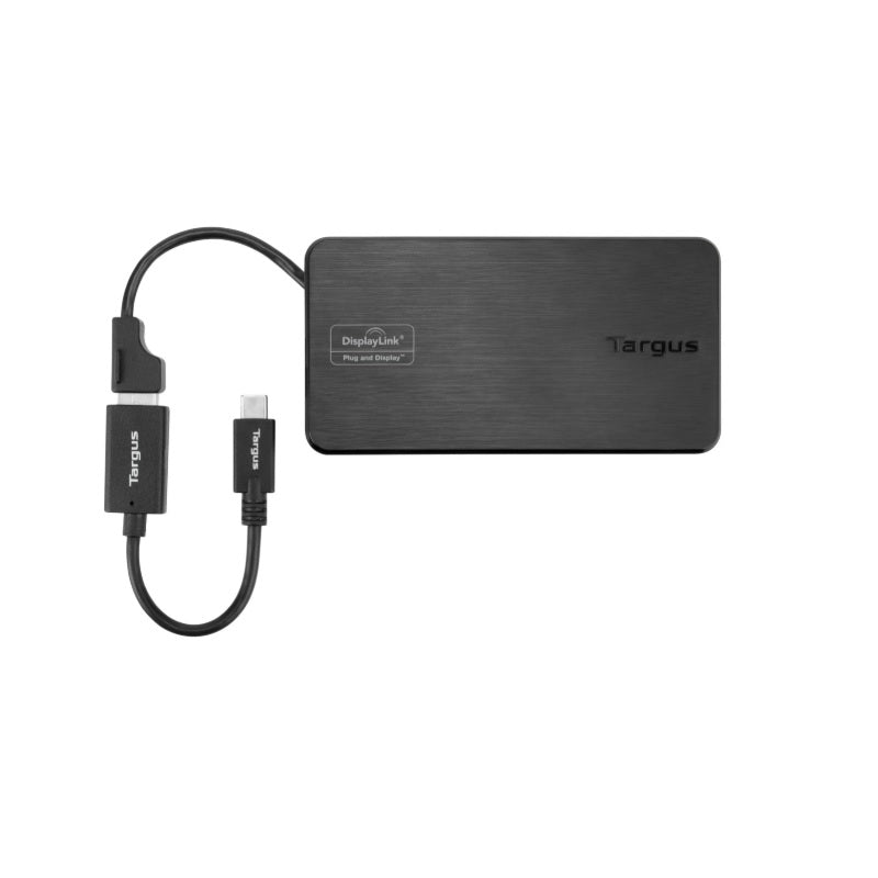 Targus Dual Video USB-C Travel Dock with HDMI VGA and Ethernet