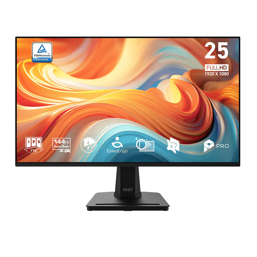 MSI PRO 24.5" IPS FHD 144Hz Monitor 1ms Adaptive-Sync HDMI VGA