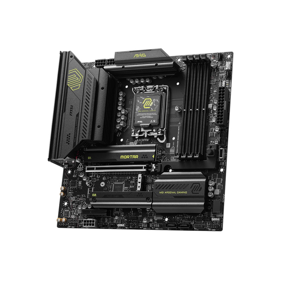 MSI Mortar WiFi LGA1851 mATX Motherboard with DDR5 and Thunderbolt 4