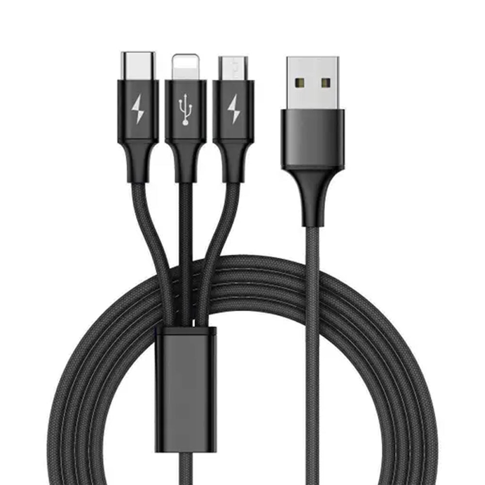 Philips Premium Braided 3-in-1 USB Charging Cable