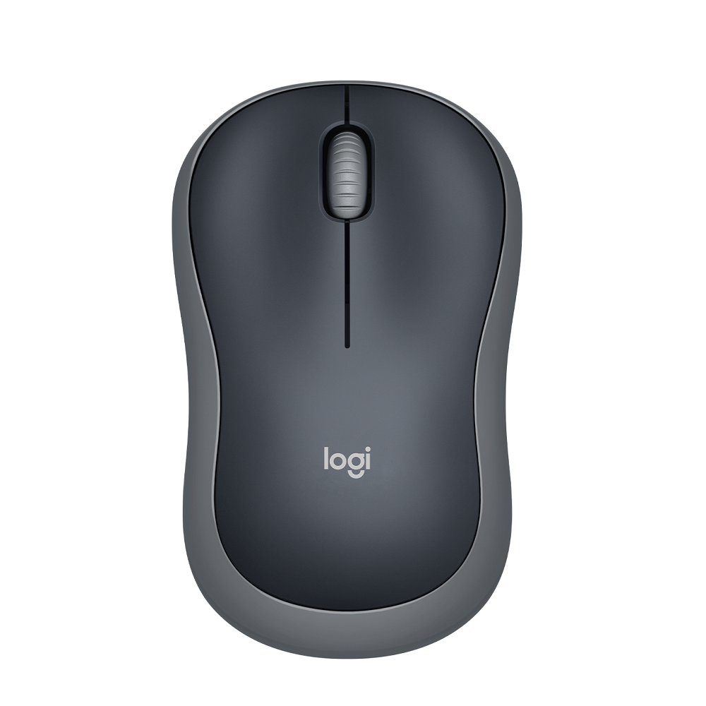 Logitech M185 Compact Wireless Mouse in Grey and Black