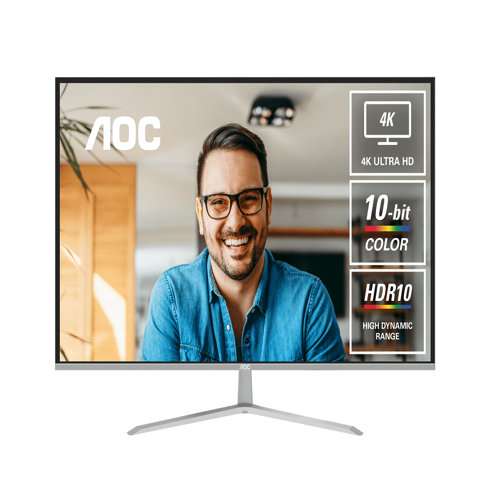 AOC 31.5" 4K UHD VA Monitor HDR10 10-bit Color HDMI DP
