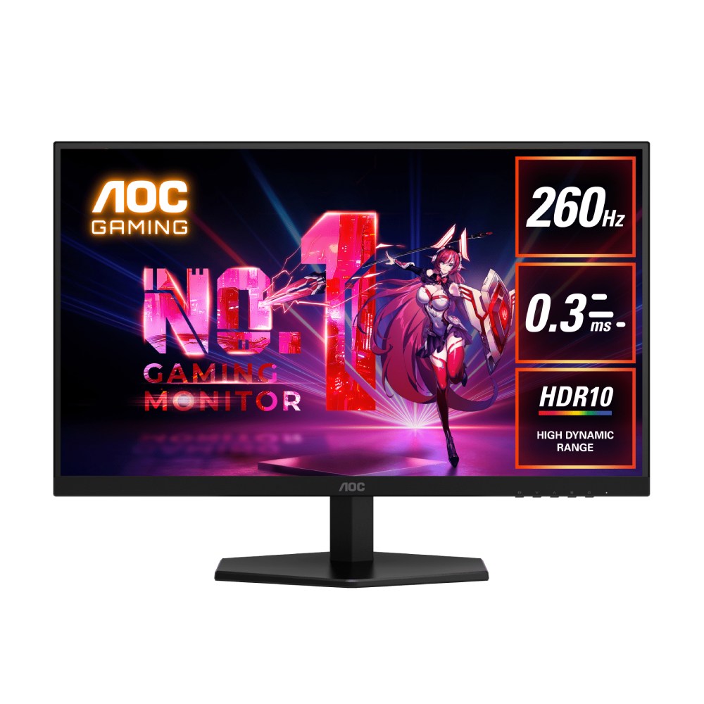 AOC 27-Inch QHD Fast IPS Gaming Monitor, 260Hz, 1ms, HDMI DisplayPort