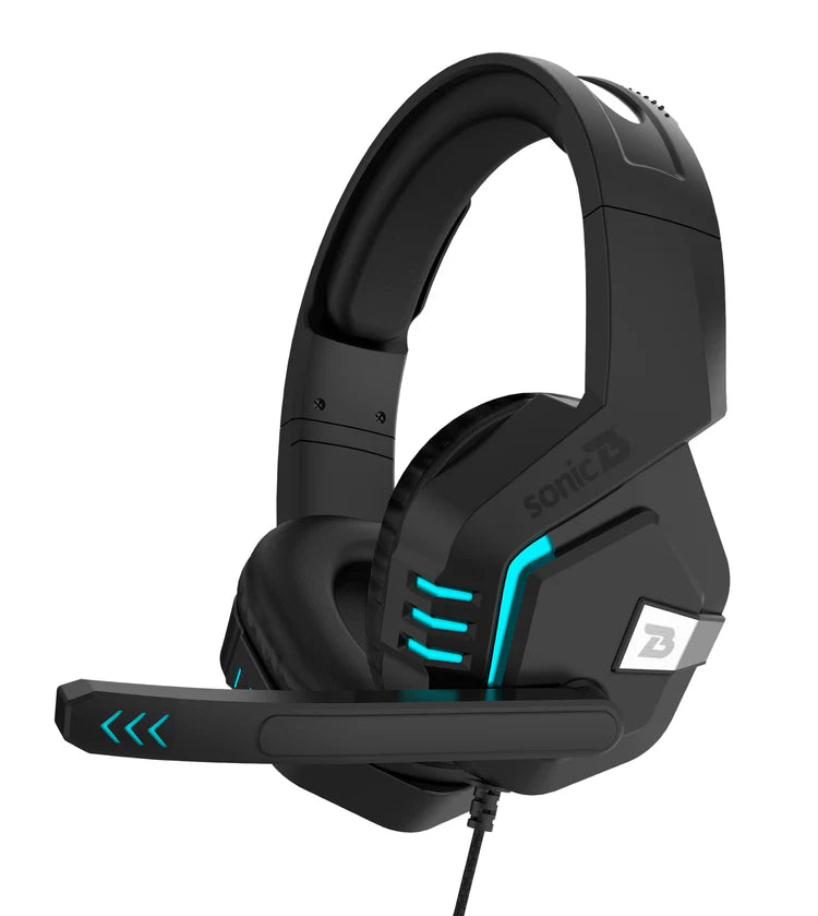 SonicB Heroic Wired Gaming Headset with RGB Lighting and 40mm Drivers