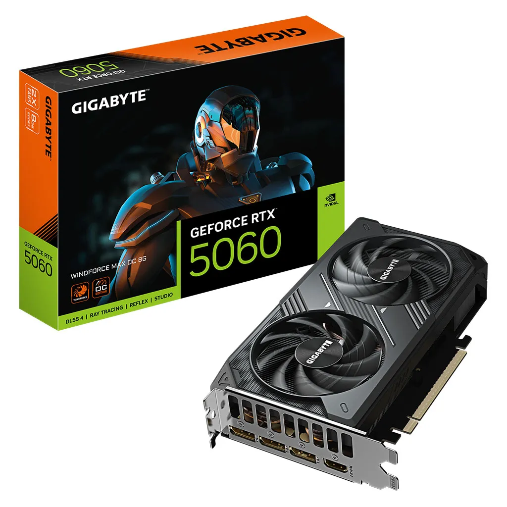 Gigabyte GeForce RTX 5060 WINDFORCE 2 MAX OC 8GB GDDR7 Graphics Card