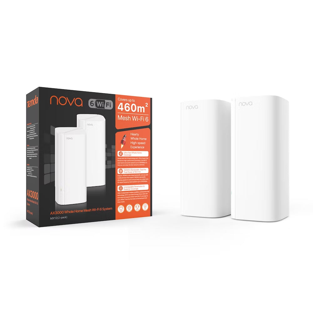 Tenda Nova High Speed AX3000 Whole Home Mesh Wi-Fi 6 System Pack of 2