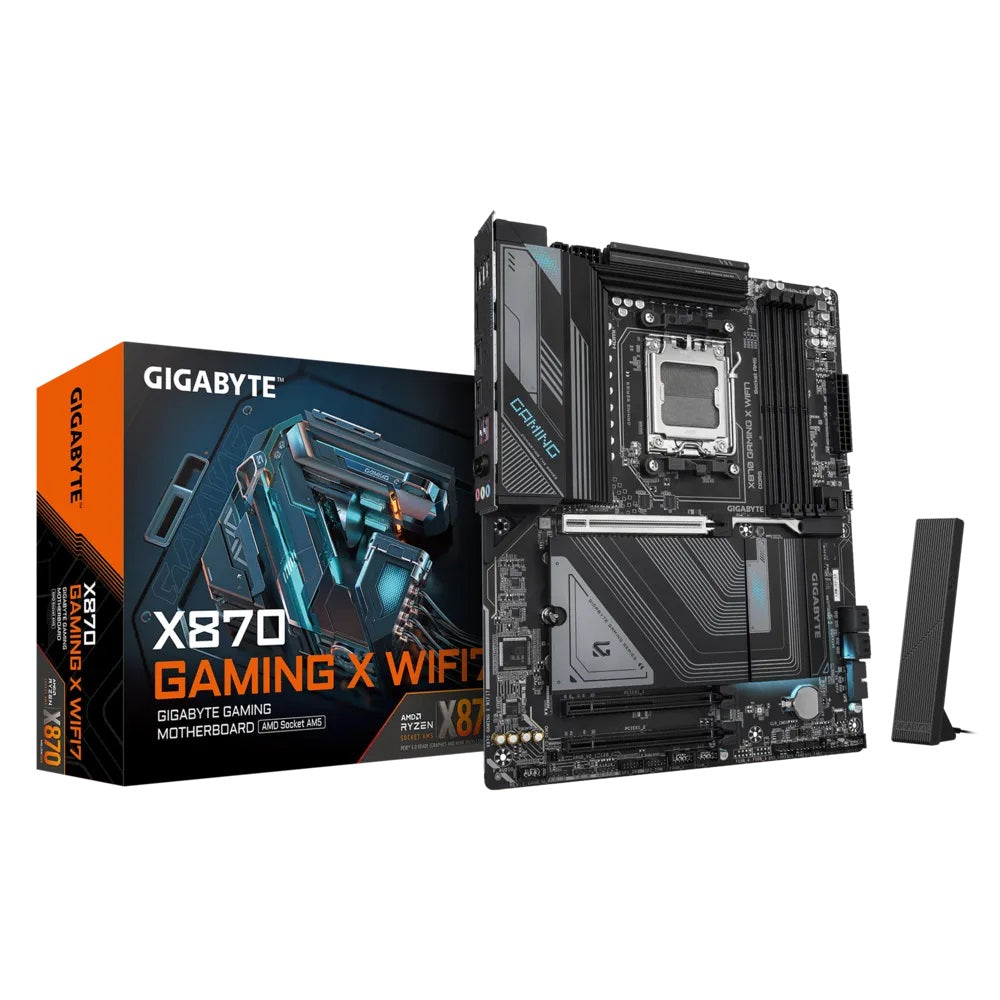 GIGABYTE X870 GAMING X WIFI7 AM5 ATX Motherboard - DDR5 PCIe 5.0 USB4 Wi-Fi 7