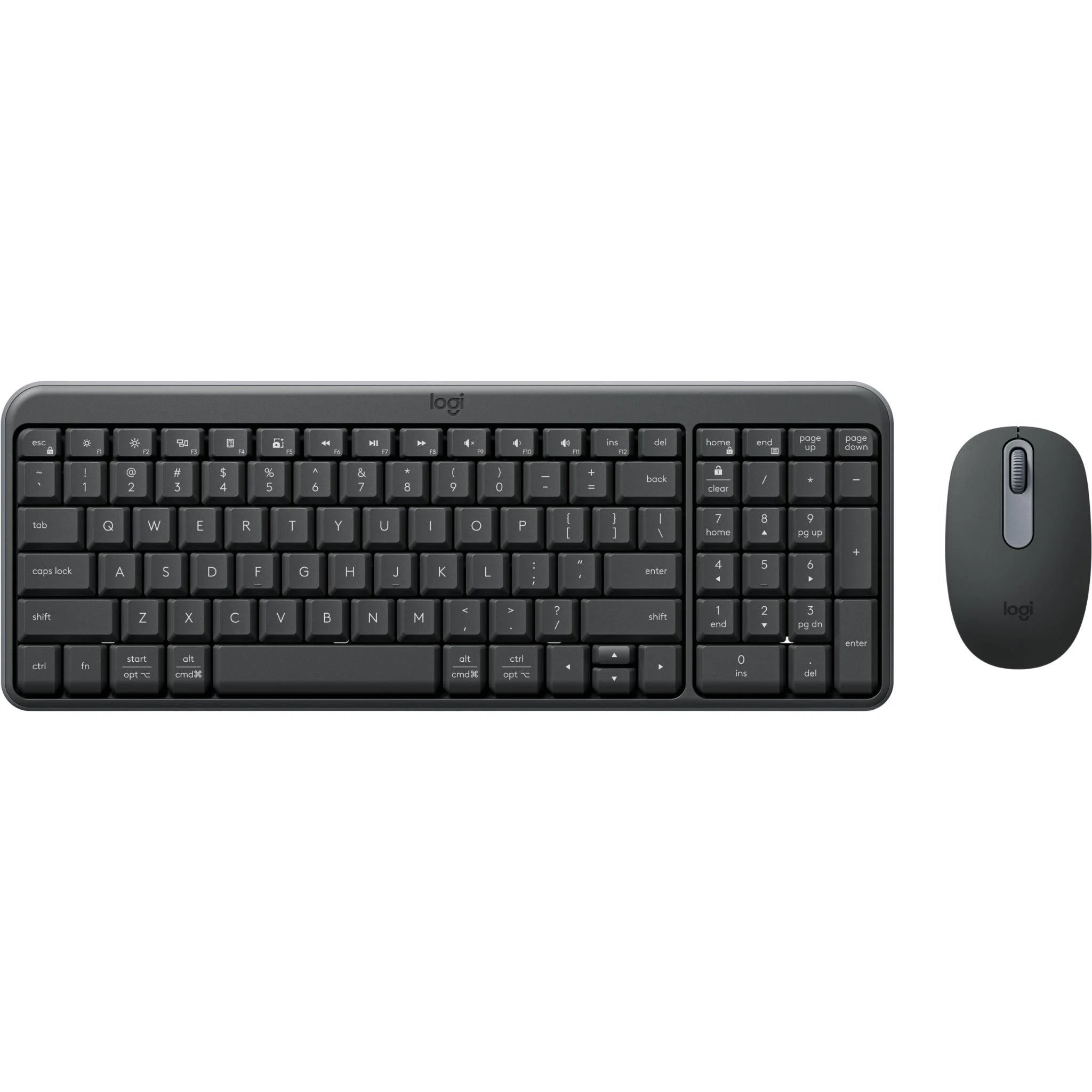Logitech Graphite Bluetooth Wireless Keyboard & Mouse Combo Set