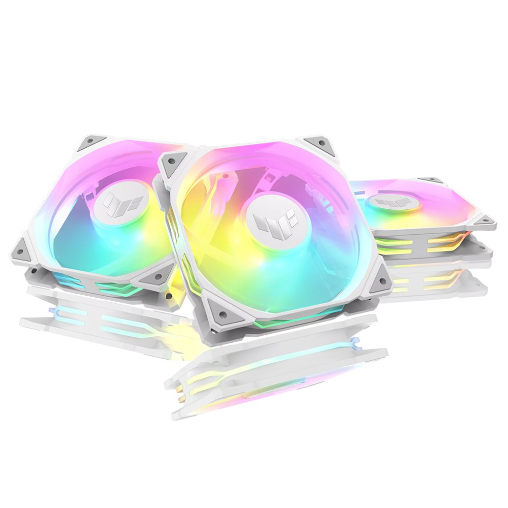 ASUS TUF Gaming TR120 ARGB White 120mm PWM Case Fan Triple Pack