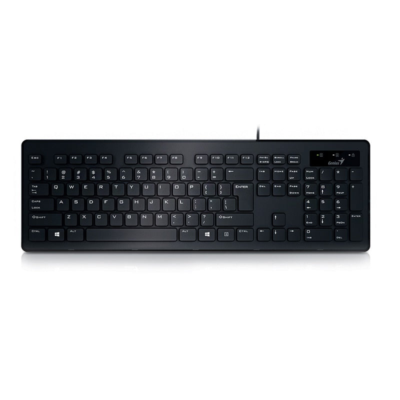 Genius SlimStar 130 Wired Keyboard with Durable Chocolate Keys and Slim Design