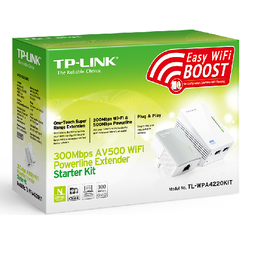 TP-Link AV600 WiFi Powerline Extender Kit with WiFi Clone Button