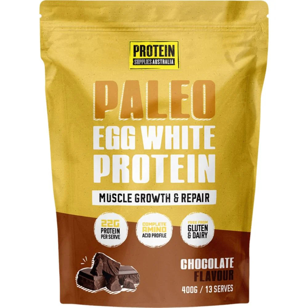 Protein Supplies Australia Paleo Egg White Protein 400g Chocolate