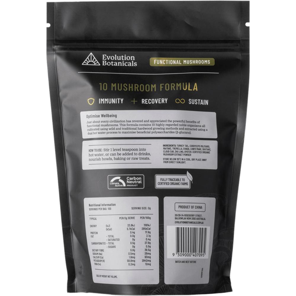 Evolution Botanicals 10 Mushroom Formula Optimise Wellbeing
